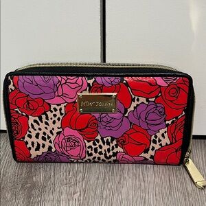 Betsey Johnson Red and Purple Floral Wallet